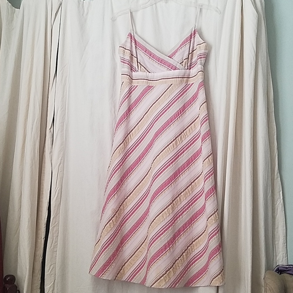 Vintage Y2K J. Crew seersucker A-line dress